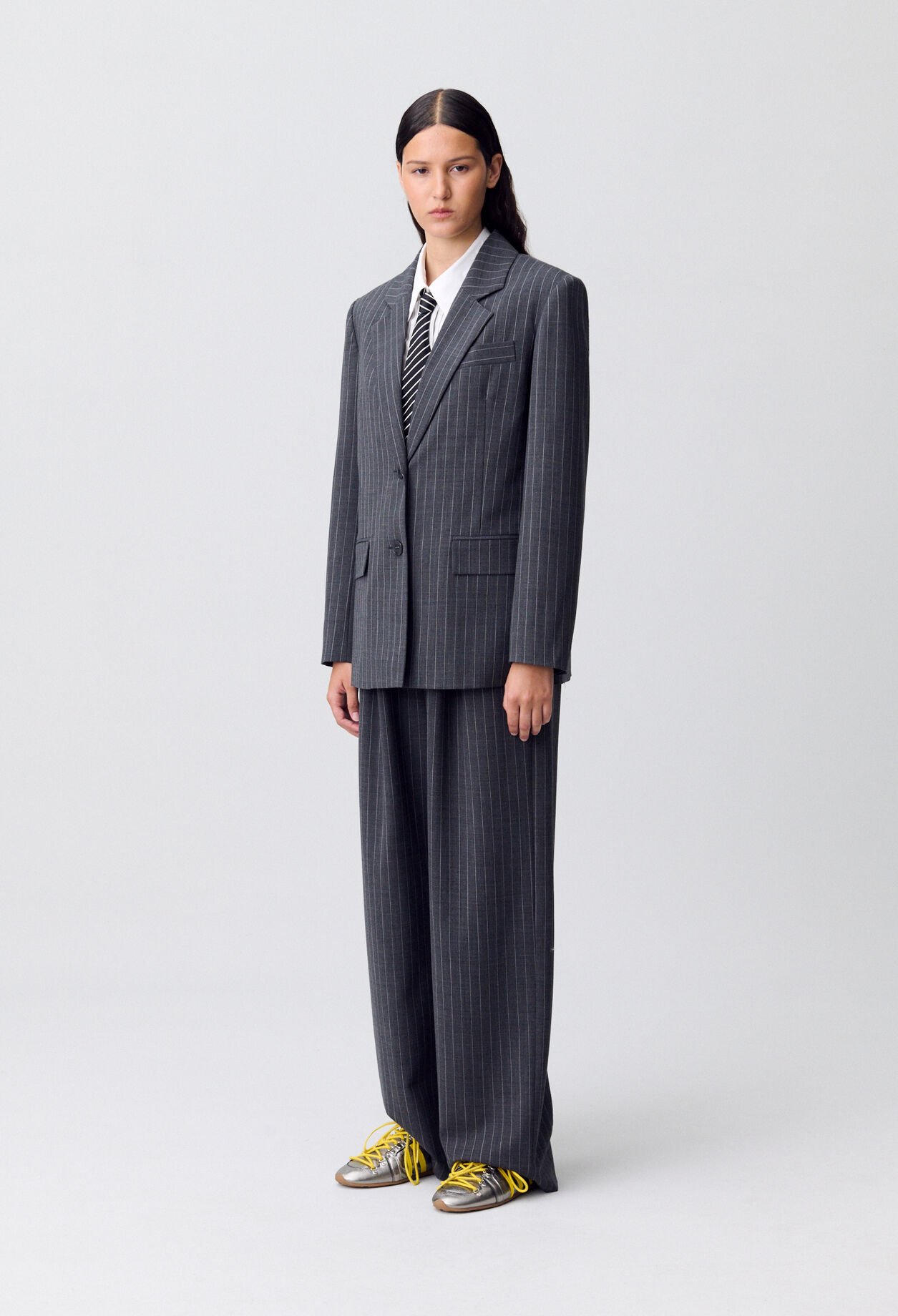 Veste tailleur rayée