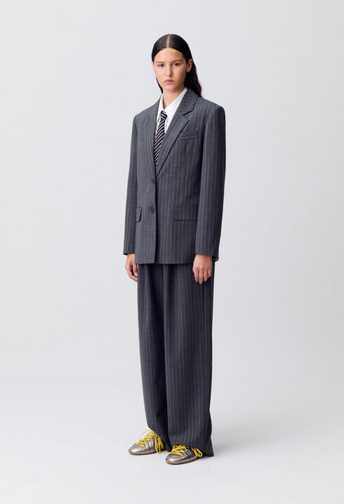 Veste tailleur rayée