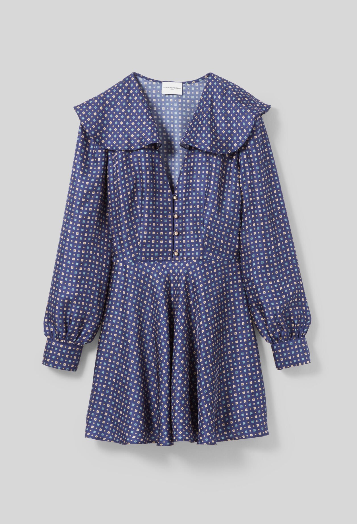 Robe courte soie imprimée