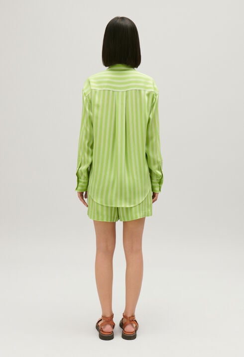 Matcha striped floaty shirt