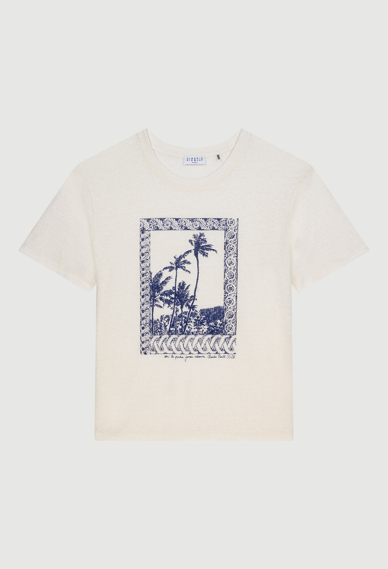 T-shirt à l'imprimé palmier