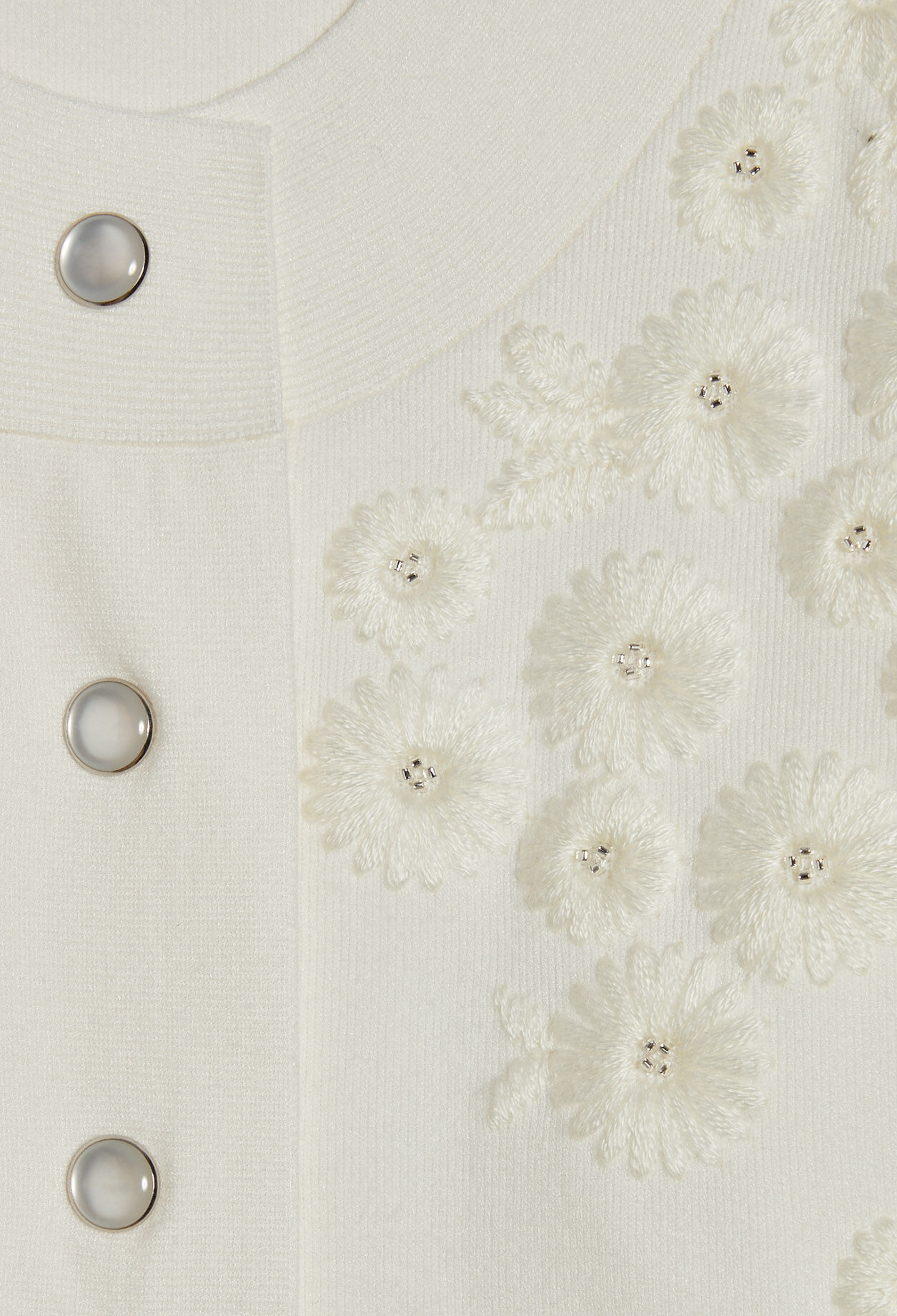 Cardigan with embroidered flowers