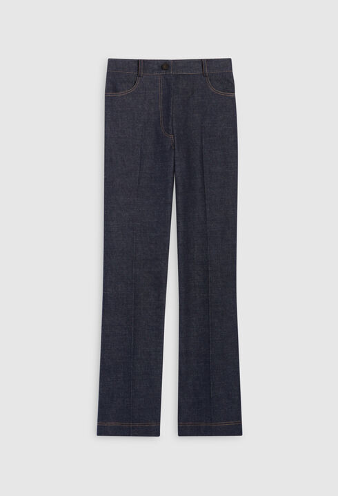 Blue denim trousers