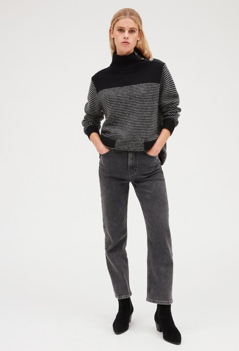Pull rayé maille