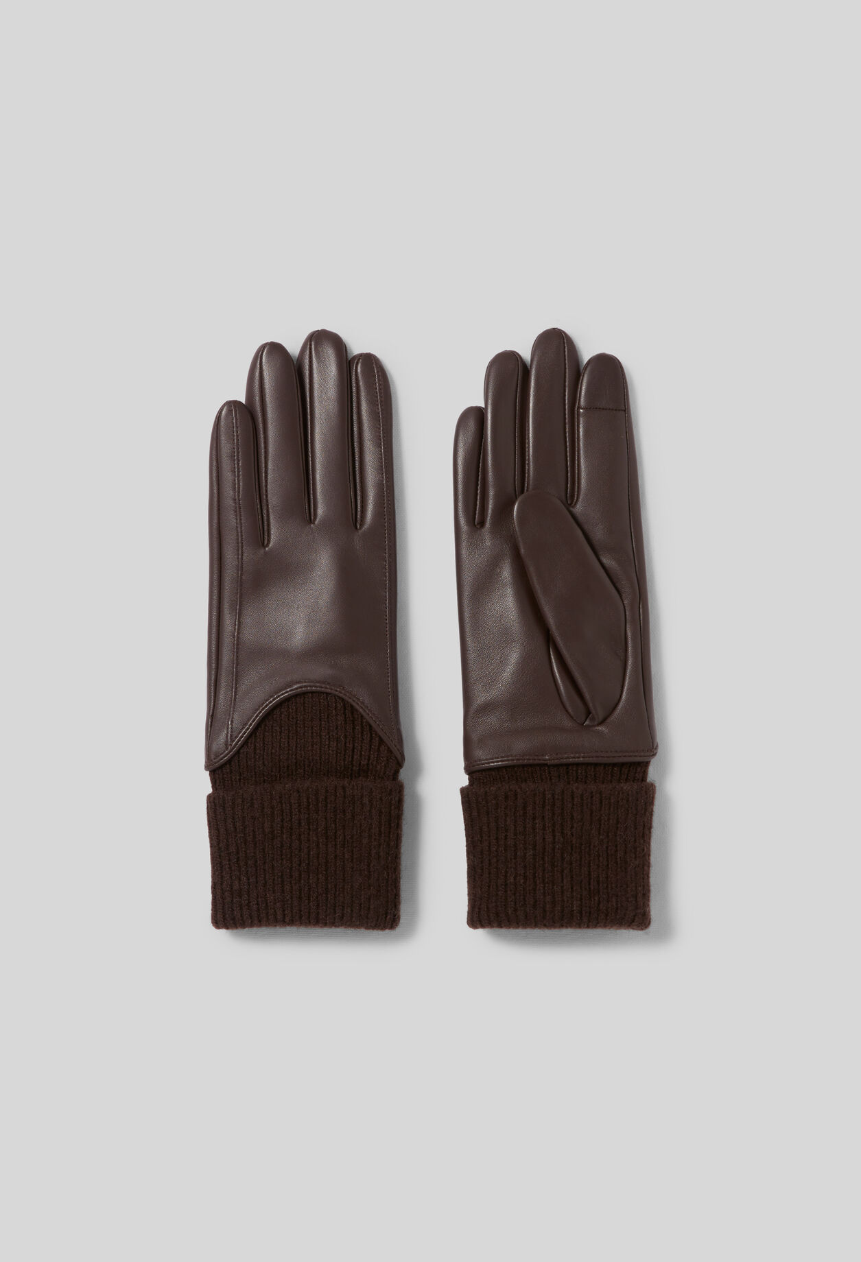 Gants cuir et maille