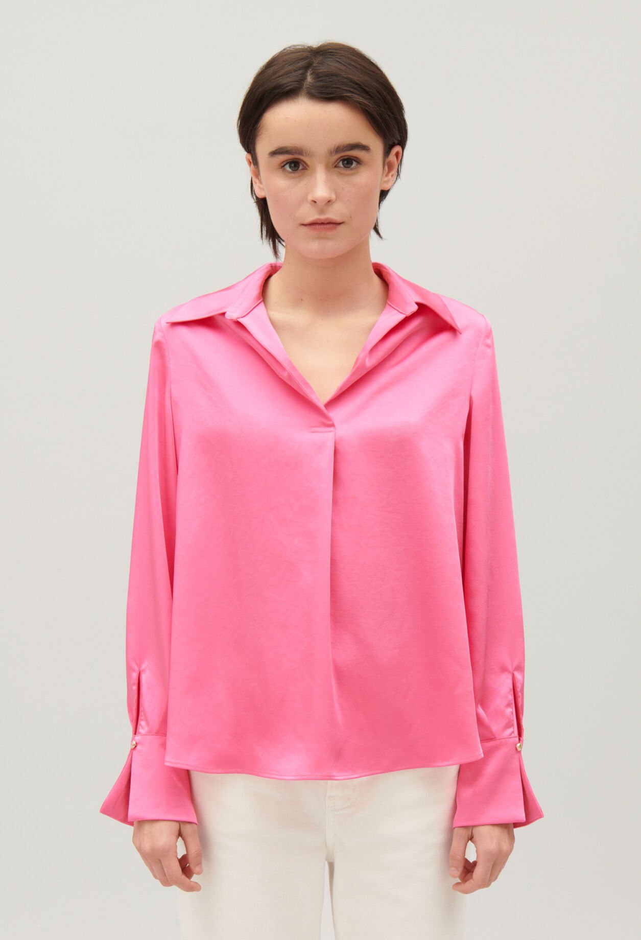 Pink flowing blouse