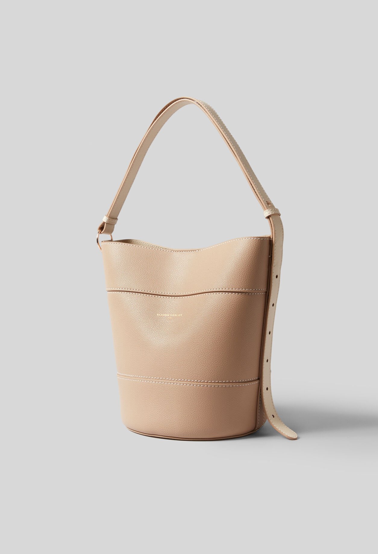 Sac seau cuir grainé