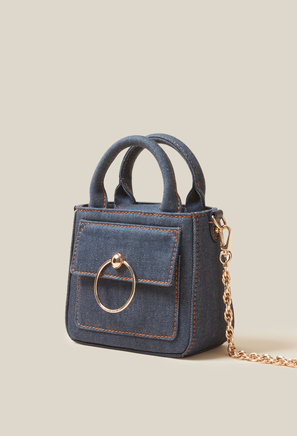 Mini sac Anouck denim chaîne