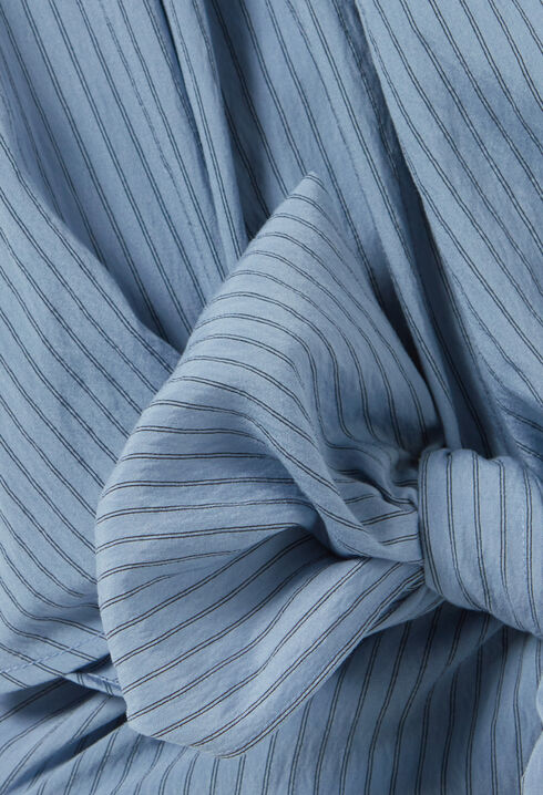 Striped Wrap Blouse