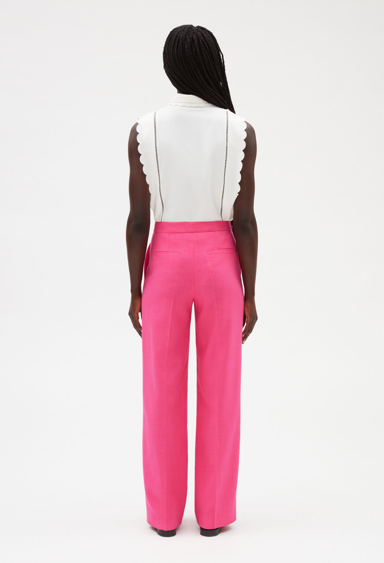 Pantalon large rose