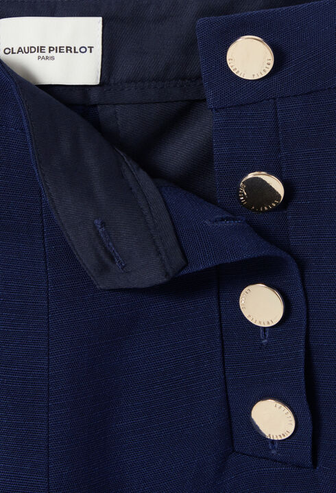 Pantalon droit à pont