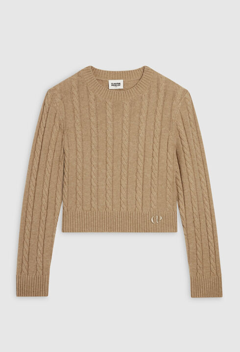 Cable knit cropped jumper