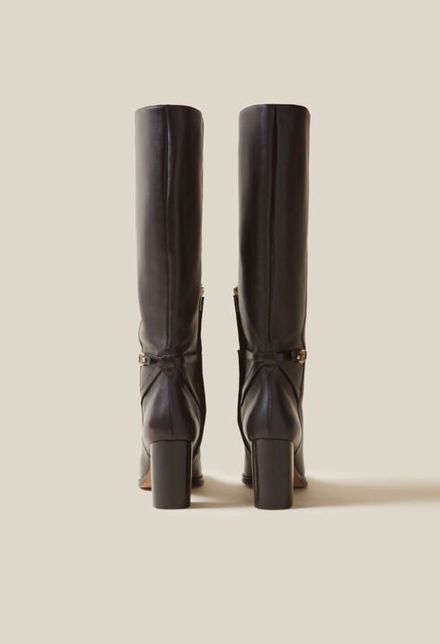 Bottes cuir verni logo CP