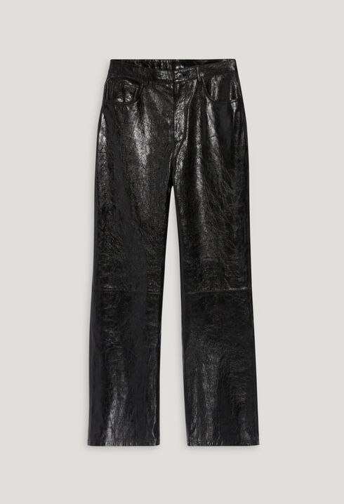 Pantalon cuir noir