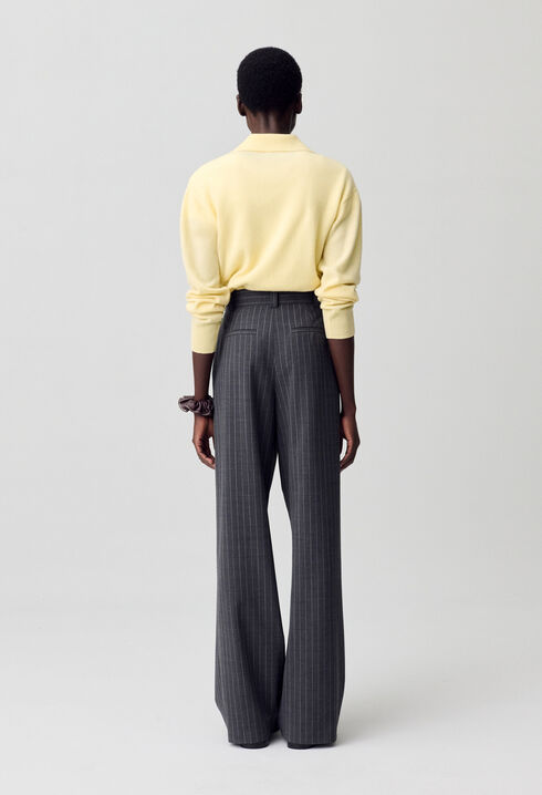 Pantalon droit taille haute