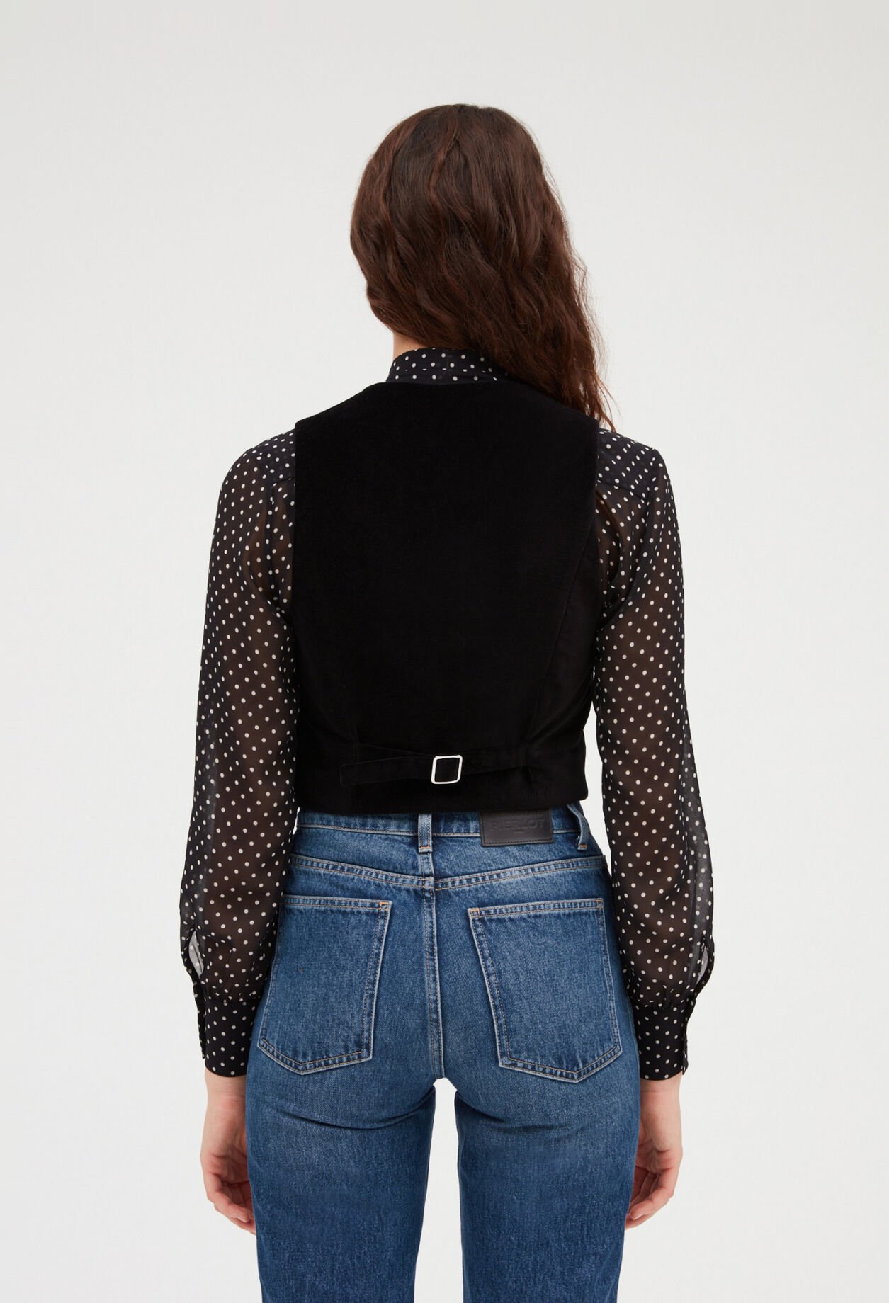 Black velvet suit waistcoat