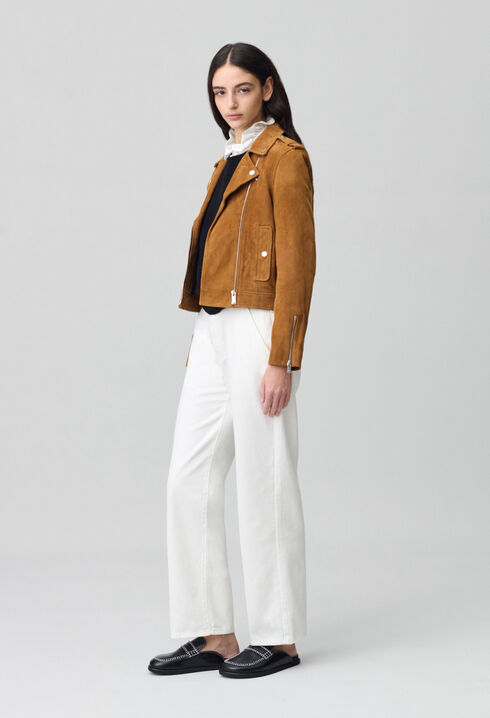 Veste perfecto cuir suède