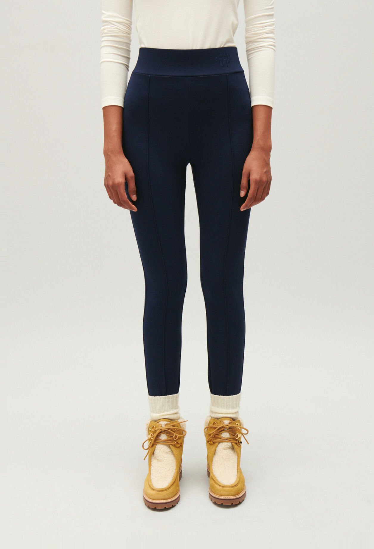 Legging fuseau maille marine