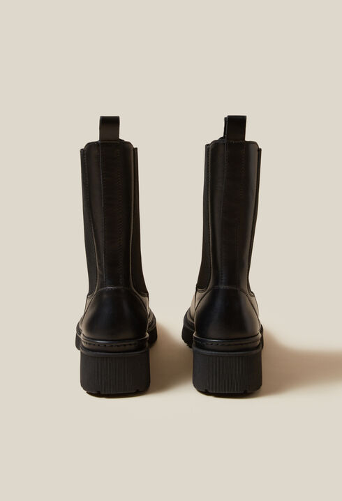 Bottes chelsea cuir noir