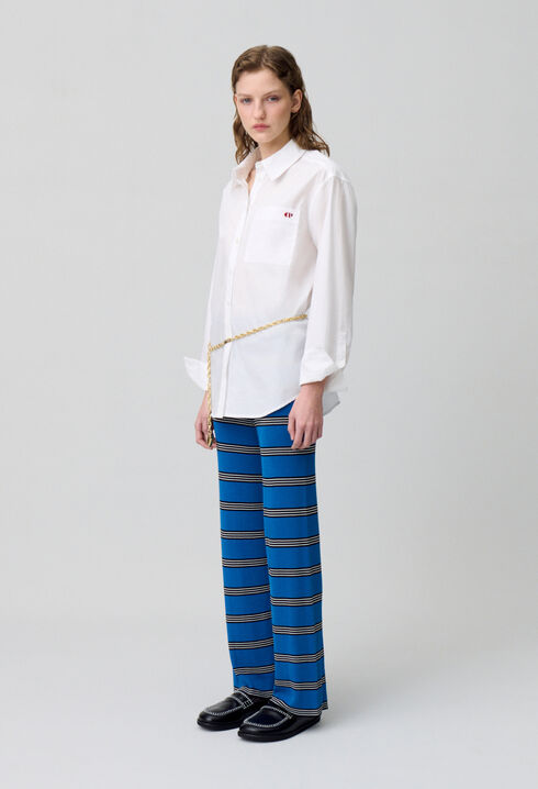 Pantalon slim fine maille