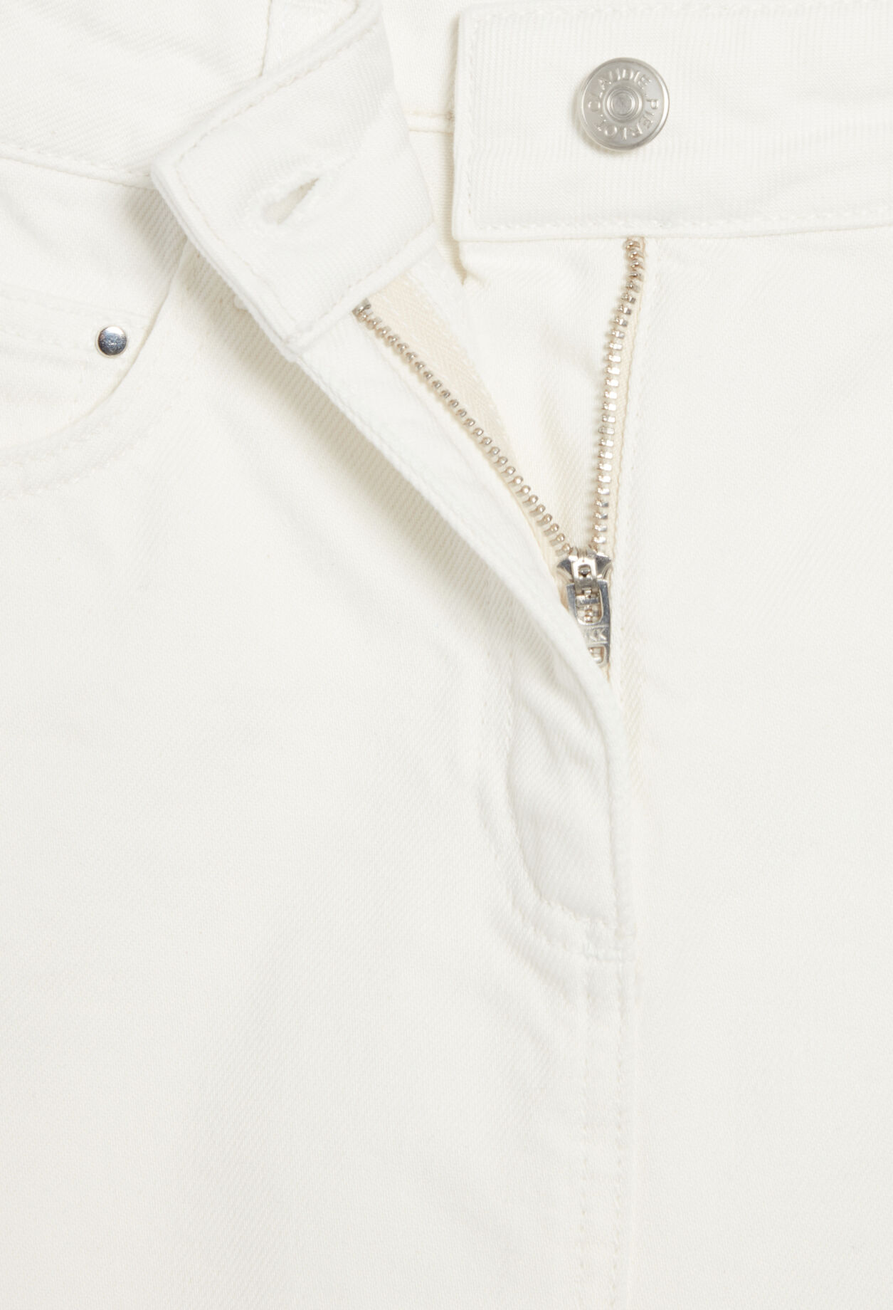 Jupe courte jean écrue