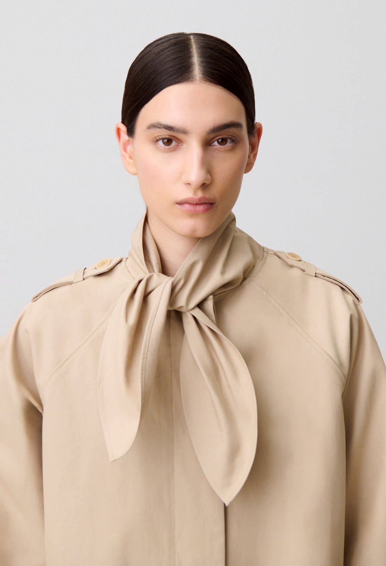 Mid-length trench coat