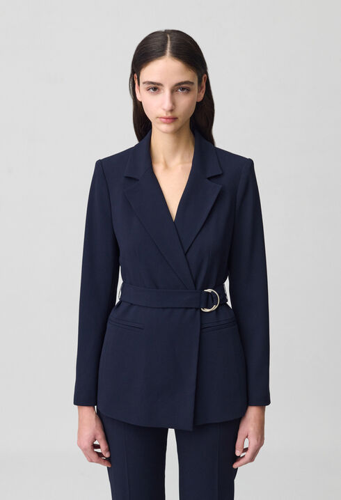 Veste tailleur ceinturée