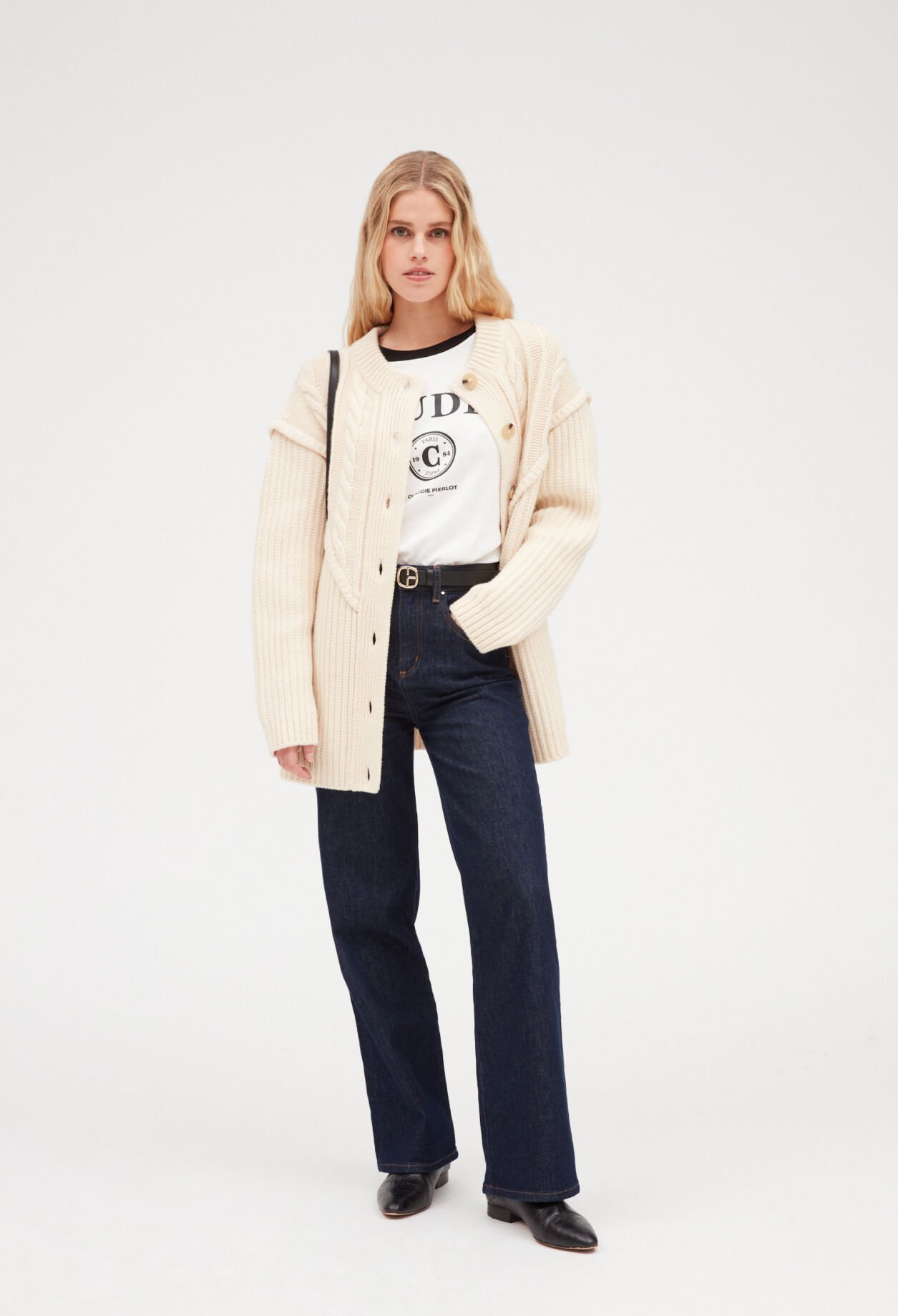 Wool buttoned waistcoat