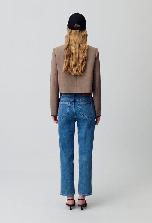 Jean Toto slim 7/8ème bleu délavé