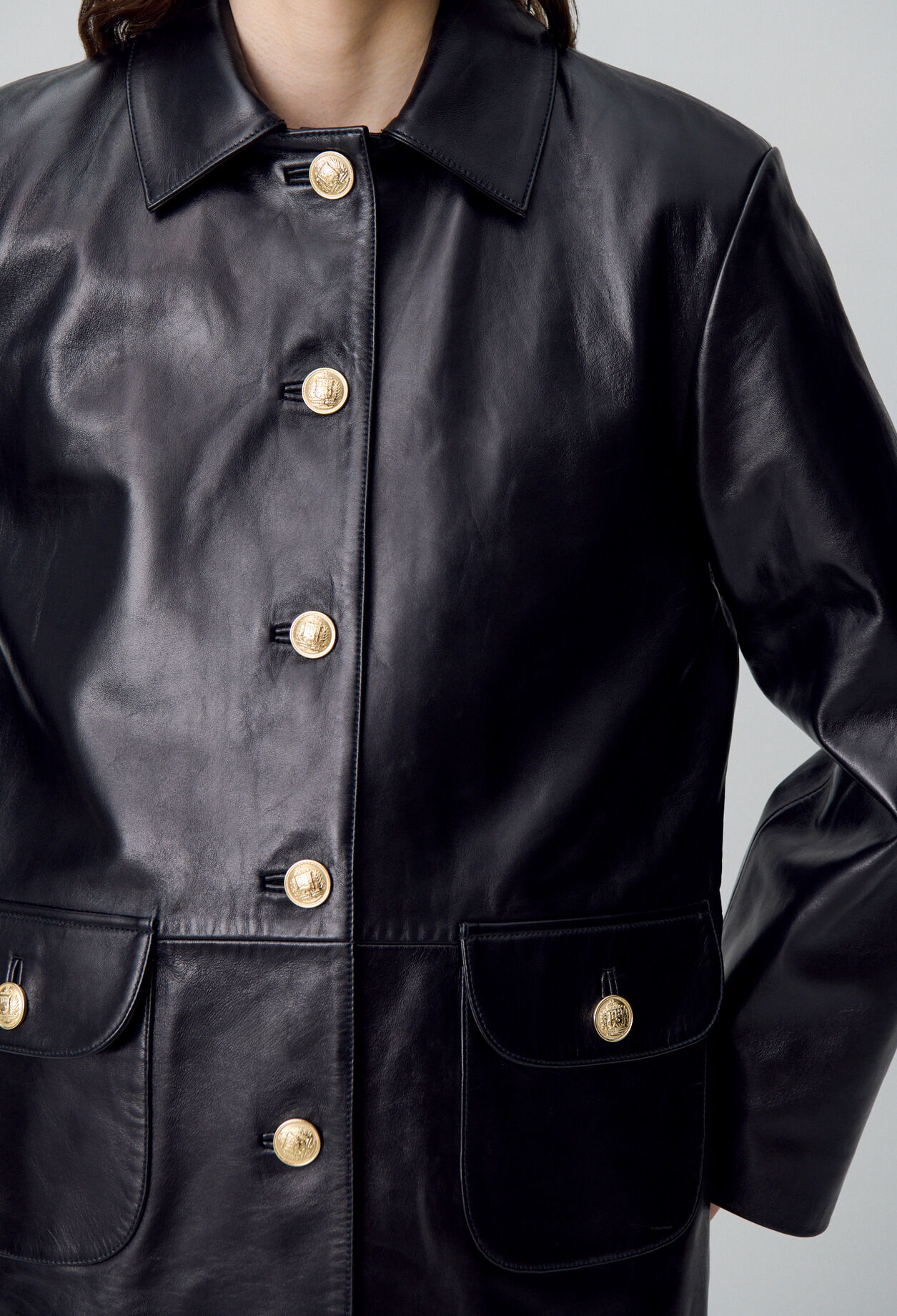 Veste large cuir