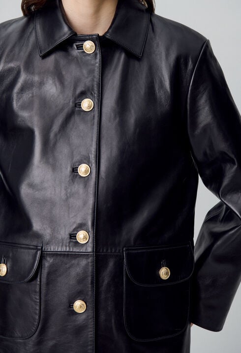 Veste large cuir