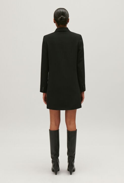 Short black suit dress
