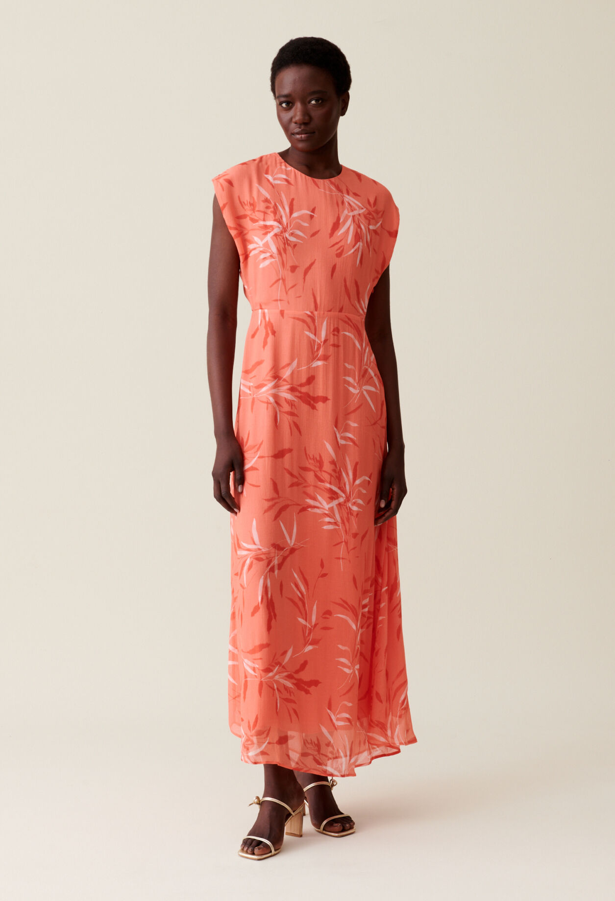 Robe longue fluide imprimée