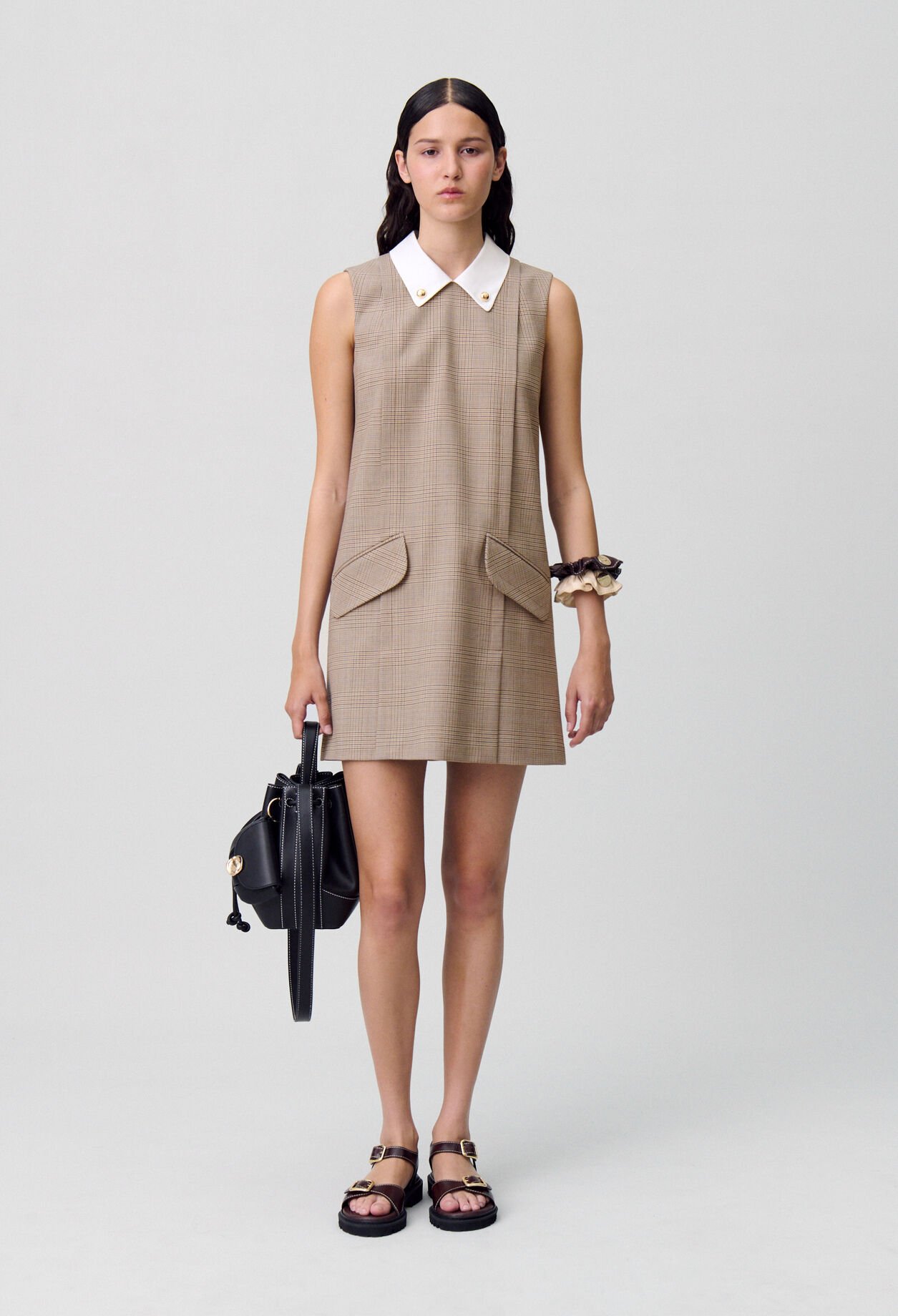 Short checked dress