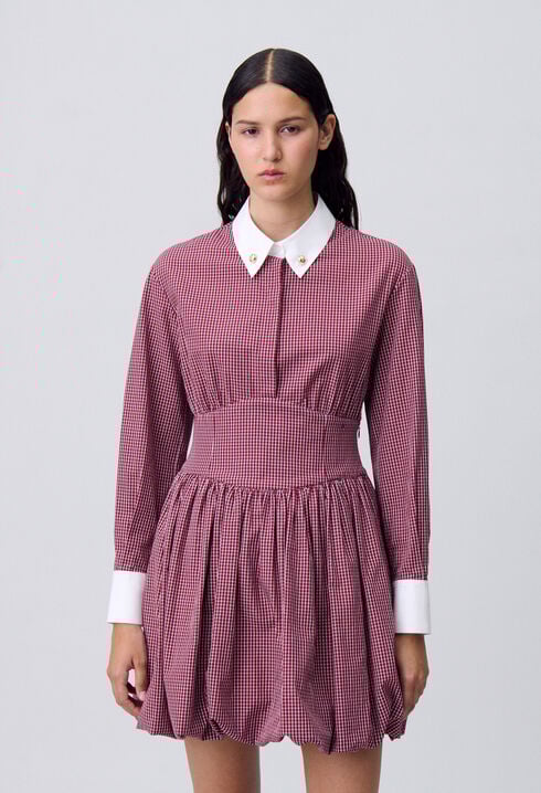 Robe courte carreaux