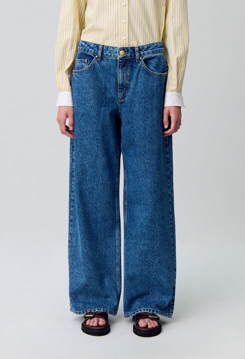Jean denim droit large