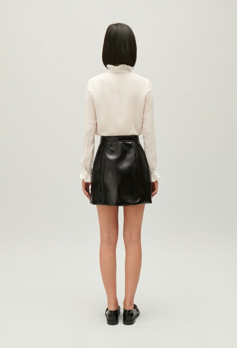 Jupe courte vinyle noire