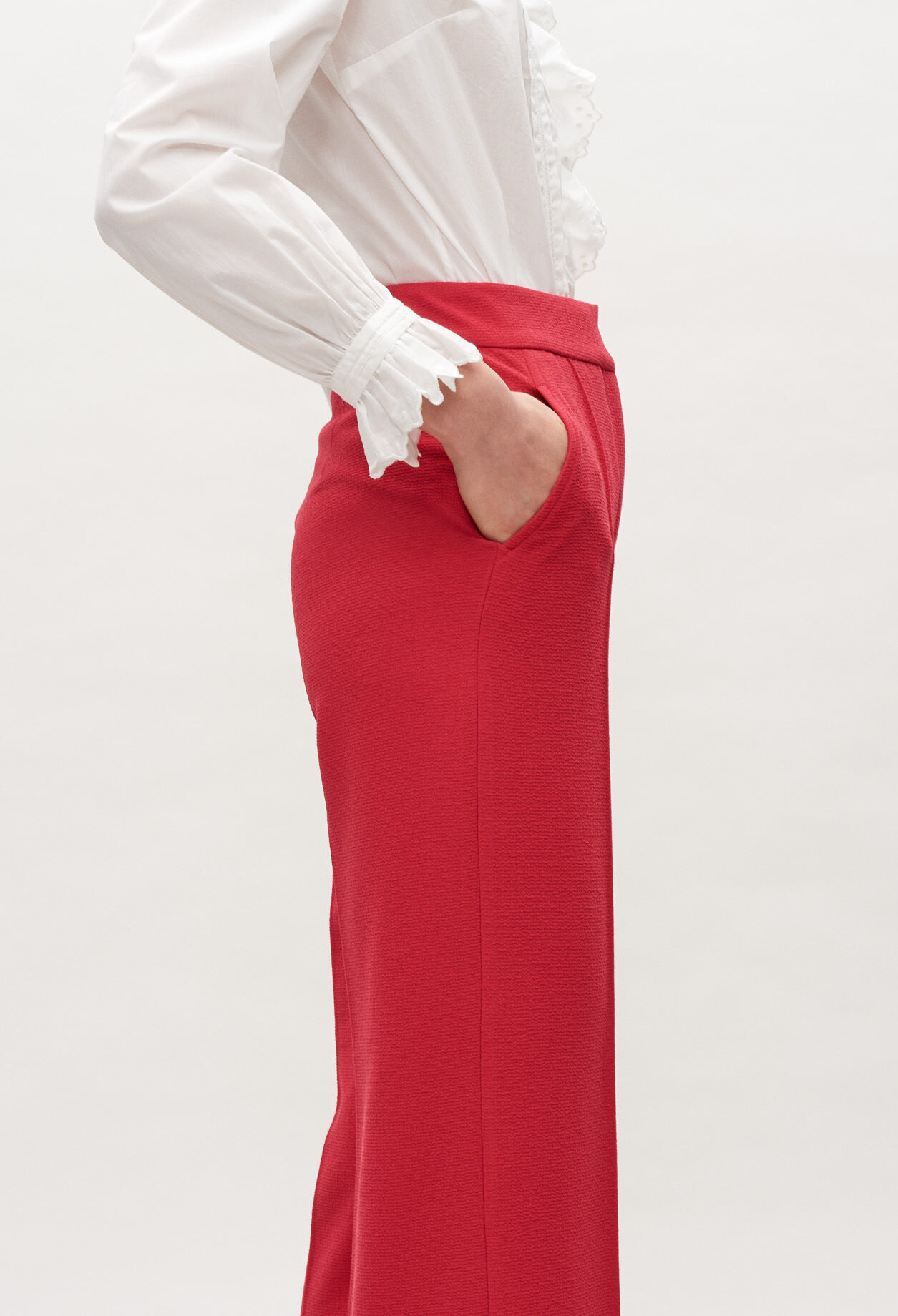 Flared tailored trousers