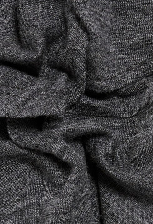 Robe midi jersey laine gris clair