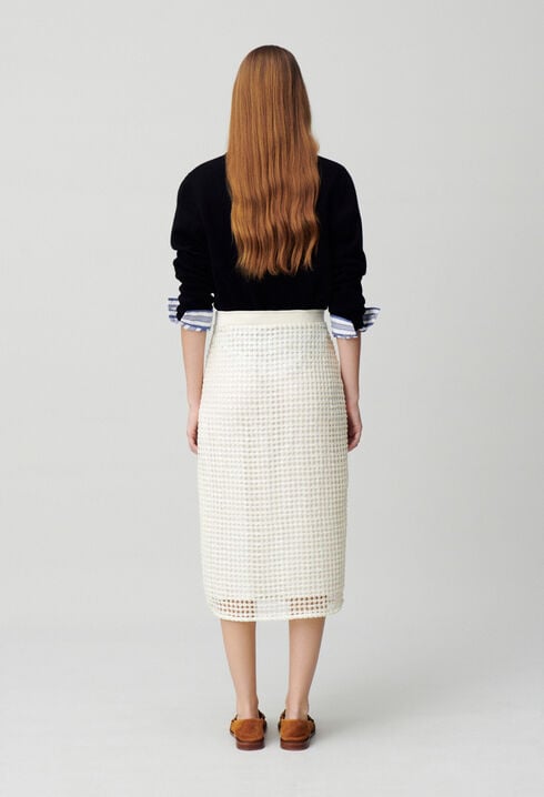 Jupe mi-longue crochet