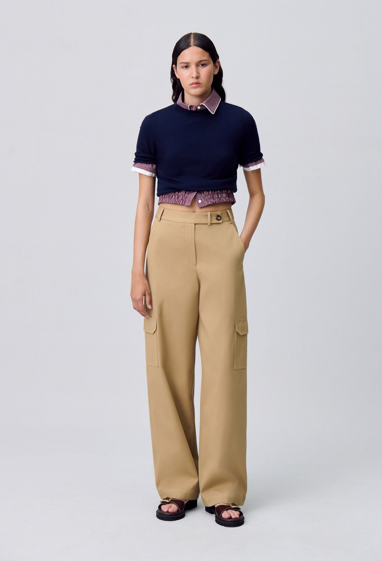 Pantalon cargo droit large