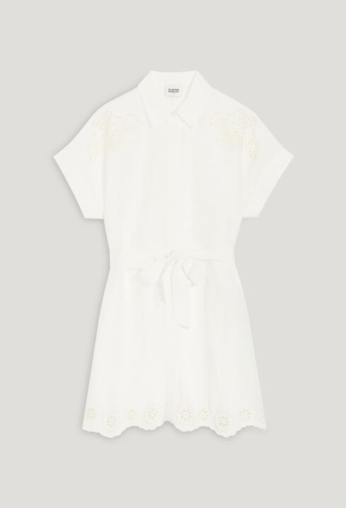 Broderie anglaise short shirt dress