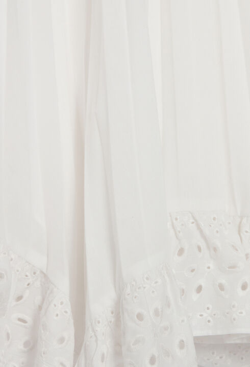 Jupe midi plissée écrue