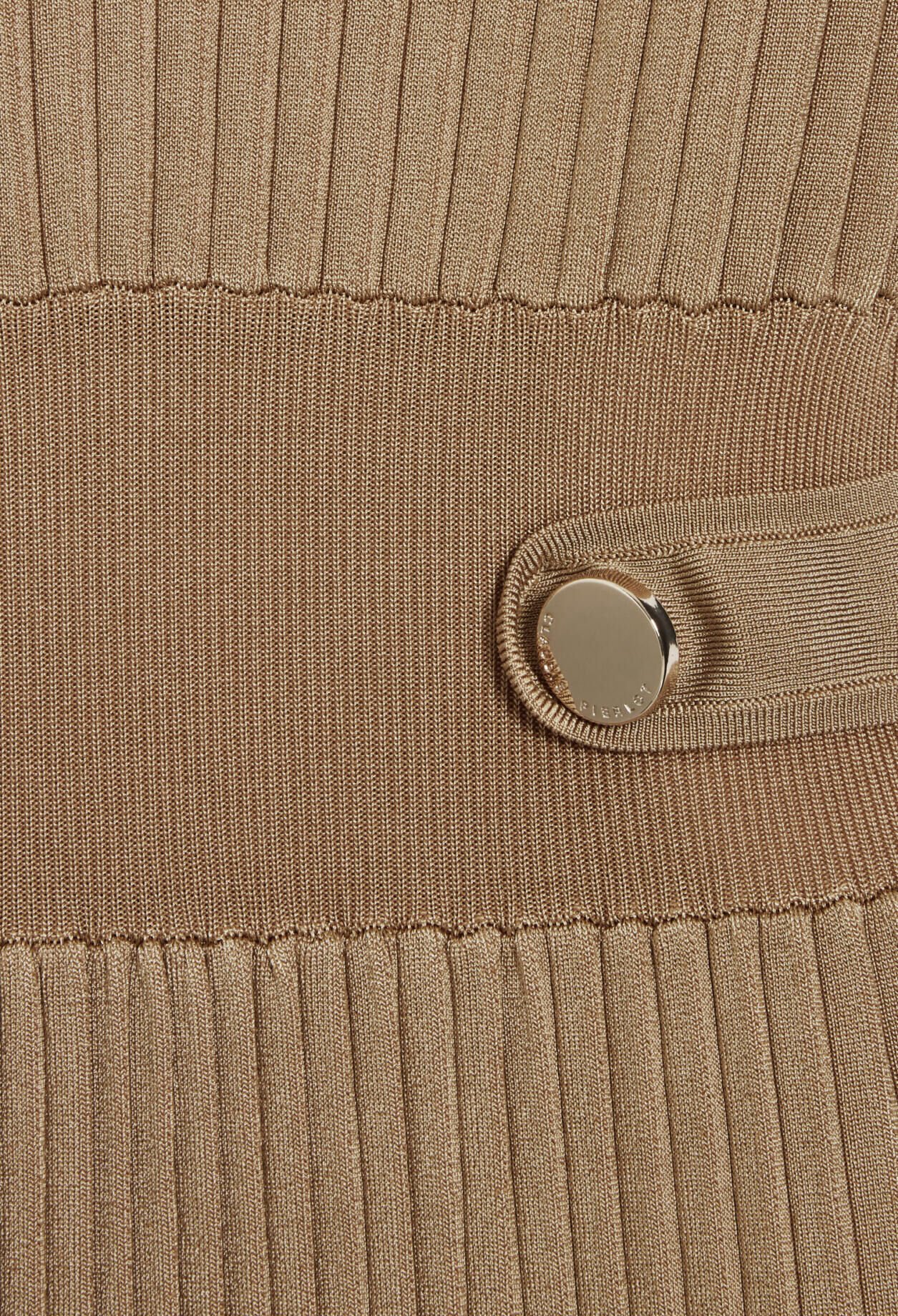 Long beige knitted dress