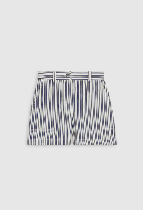 Two-tone striped shorts