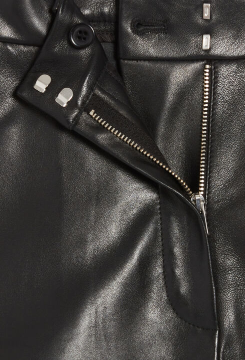 Short cuir noir 