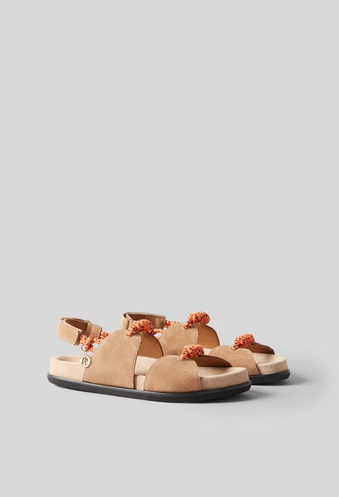 Twisted lace-up sandals