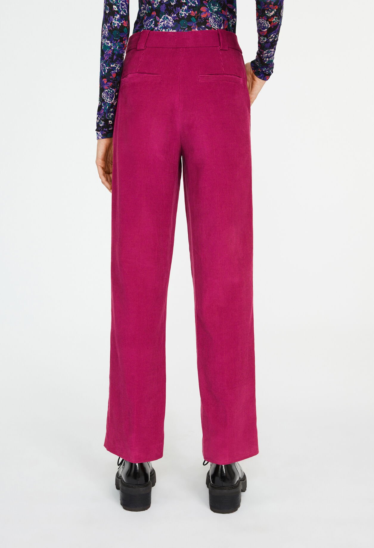 Pantalon large velours