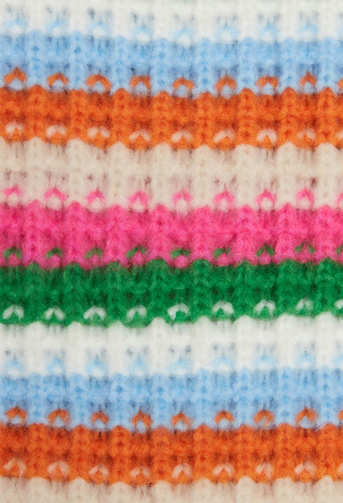 Echarpe maille arc-en-ciel