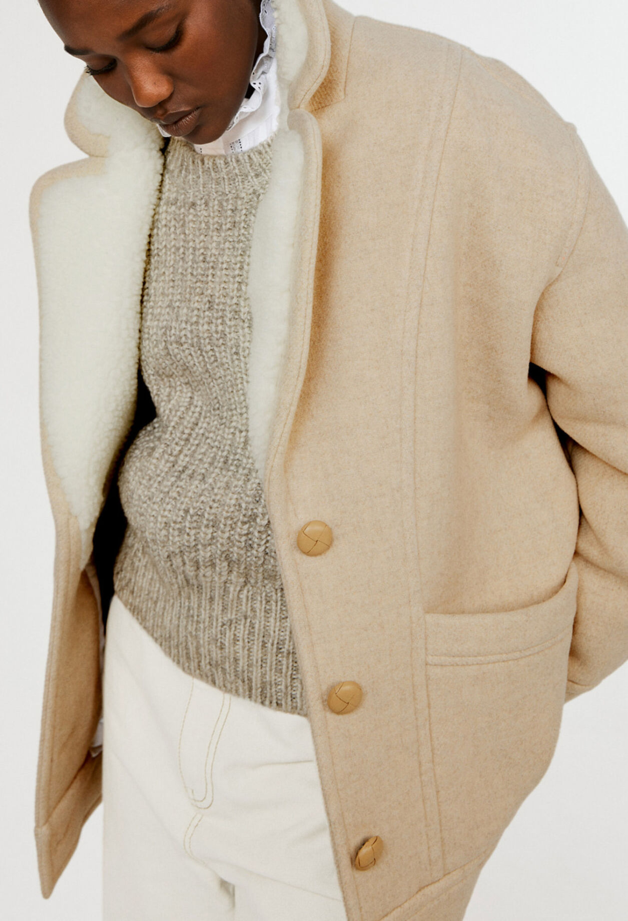Short wool coat